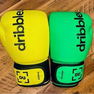 DribbleUp Yellow and Green Boxing Gloves